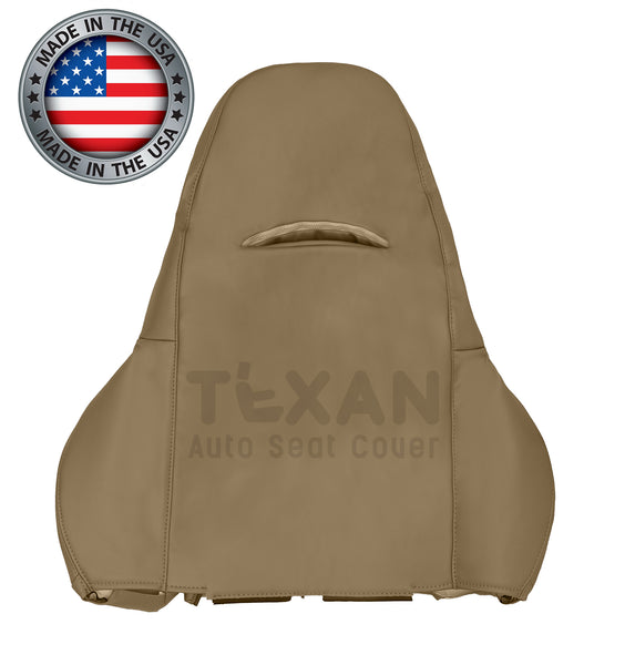 For 1997 to 2004 Chevy Corvette Driver Side Lean Back Perforated Leather Replacement Seat Cover Light Oak Tan