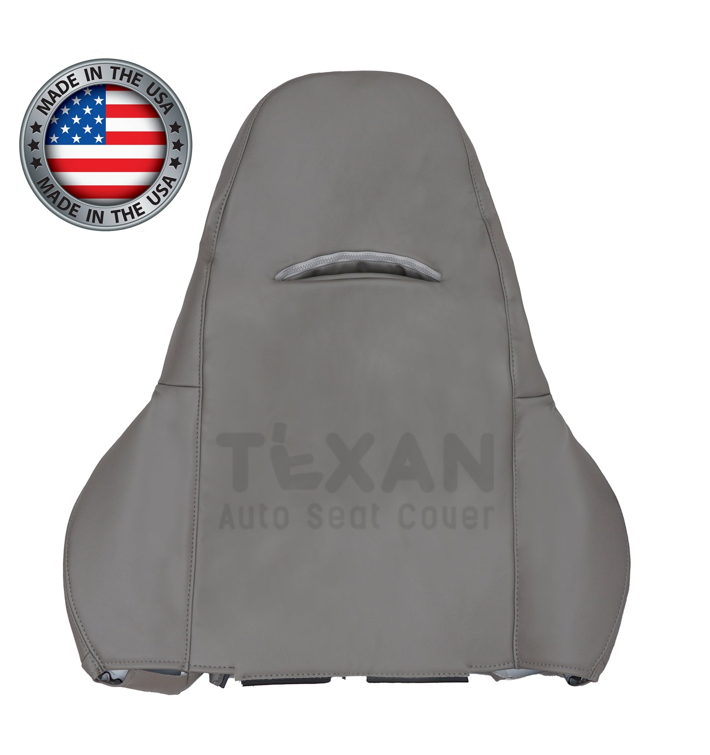 For 1997 to 2004 Chevy Corvette Driver Side Lean Back Perforated Leather Replacement Seat Cover Gray