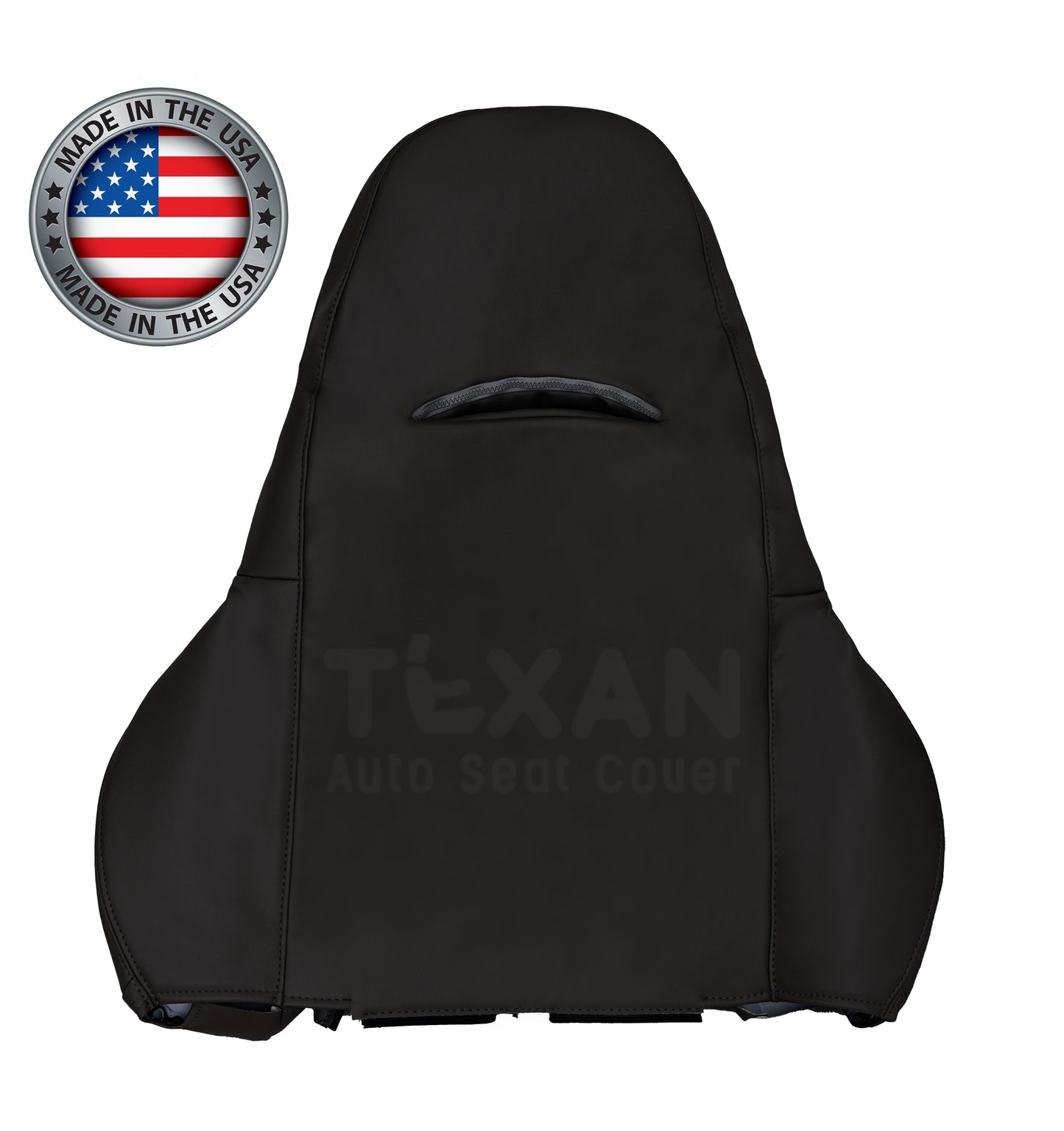 Fits 1997 to 2004 Chevy Corvette Driver Side Lean Back Perforated Leather Replacement Seat Cover Black