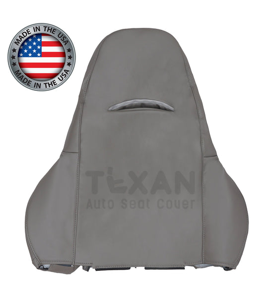 For 1997 to 2004 Chevy Corvette Passenger Side Lean Back Perforated Synthetic Leather Replacement Seat Cover Gray