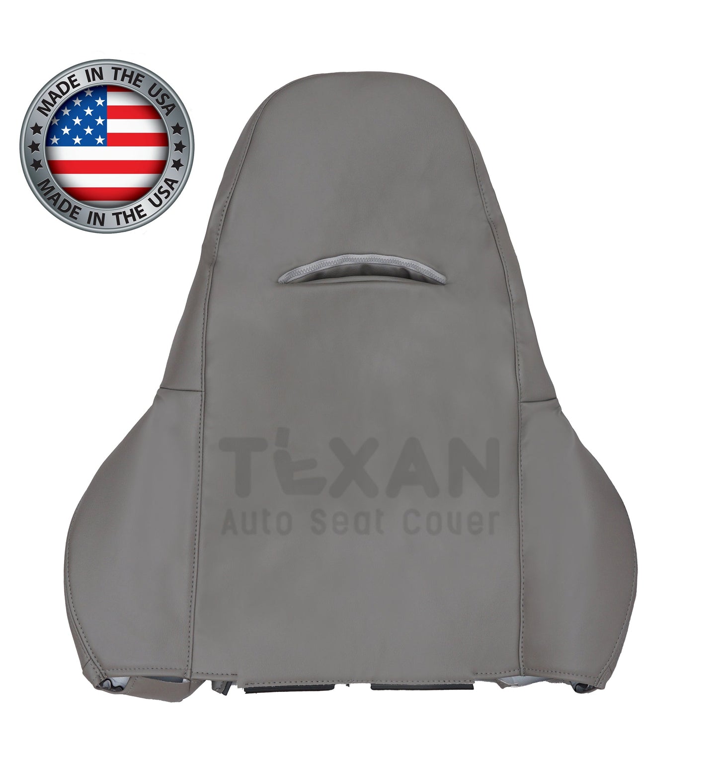 For 1997 to 2004 Chevy Corvette Driver Side Lean Back Perforated Synthetic Leather Replacement Seat Cover Gray