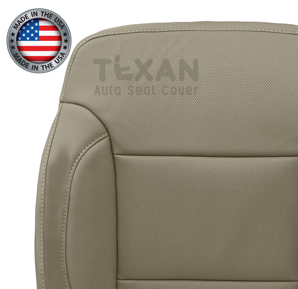 Fits 2015, 2016, 2017, 2018, 2019, 2020 Chevy Tahoe/Suburban Driver Side Lean Back Leather Replacement Seat Cover Dune Tan