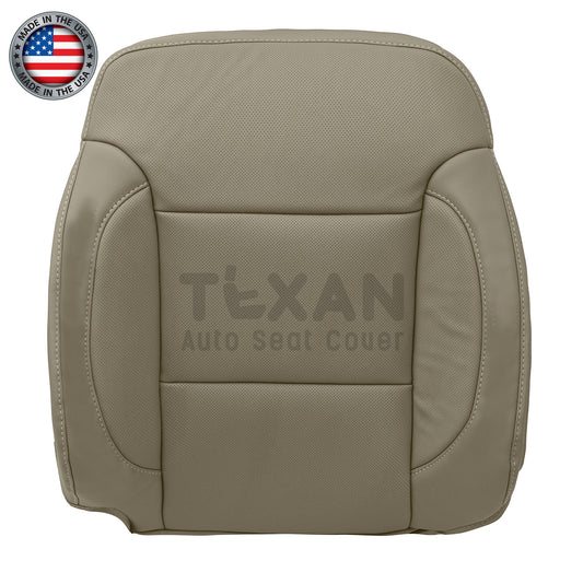 For 2014, 2015, 2016, 2017, 2018, 2019 Chevy Silverado Passenger Side Lean Back Perforated Synthetic Leather Replacement Seat Cover Dune Tan