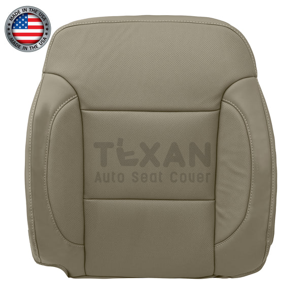 For 2014, 2015, 2016, 2017, 2018, 2019 Chevy Silverado Driver Side Lean Back Perforated Synthetic Leather Replacement Seat Cover Dune Tan