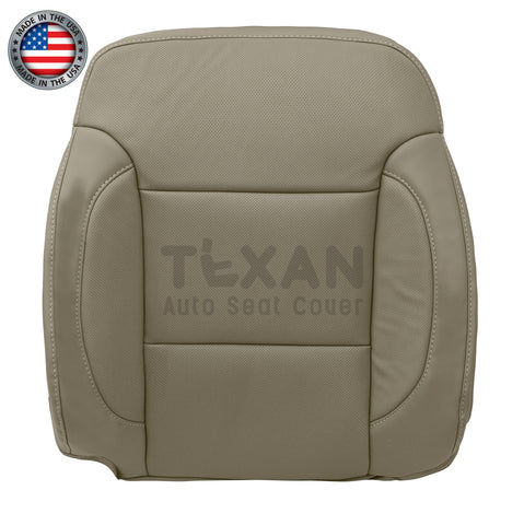 Fits 2015, 2016, 2017, 2018, 2019, 2020 Chevy Tahoe/Suburban Driver Side Lean Back Leather Replacement Seat Cover Dune Tan
