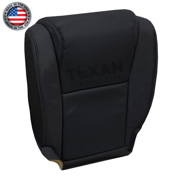 2010-2013 Toyota Tundra Platinum Passenger Side Bottom Perforated Leather Replacement Seat Cover Black