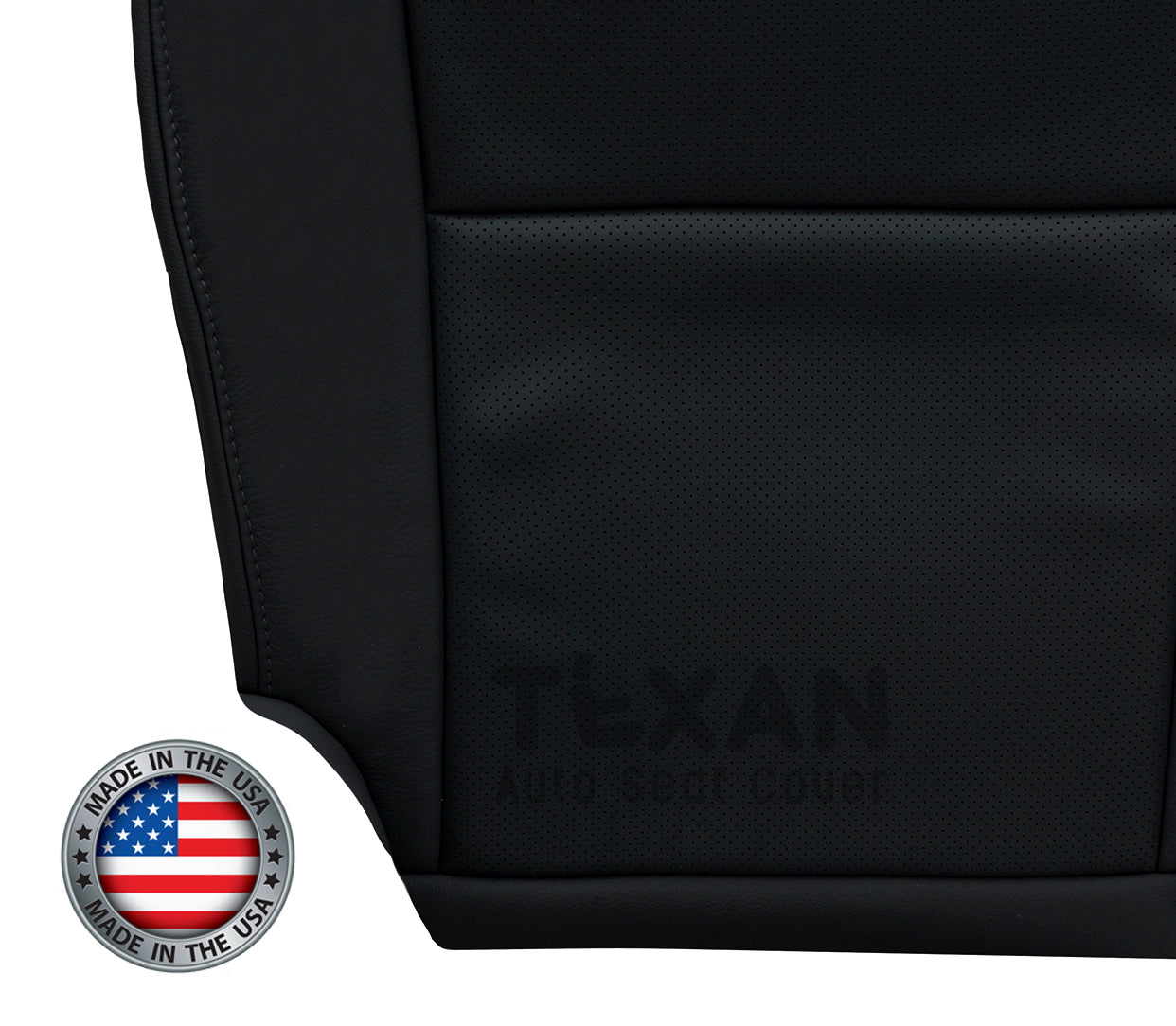 2010-2013 Toyota Tundra Platinum Driver Side Bottom Perforated Leather Replacement Seat Cover Black