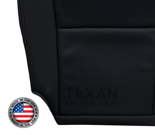 2010-2013 Toyota Tundra Platinum Passenger Side Bottom Perforated Leather Replacement Seat Cover Black