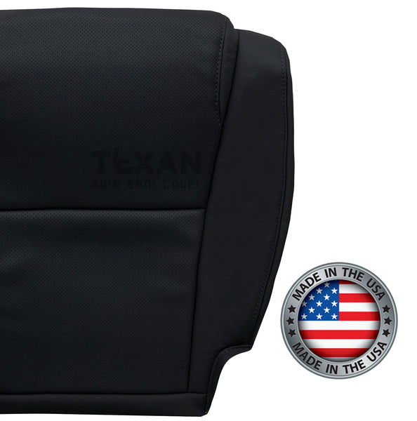2010-2013 Toyota Tundra Platinum Passenger Side Bottom Perforated Leather Replacement Seat Cover Black