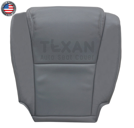 2007 to 2013 Toyota Tundra Passenger Side Bottom Perforated Synthetic Leather Replacement Seat Cover Gray