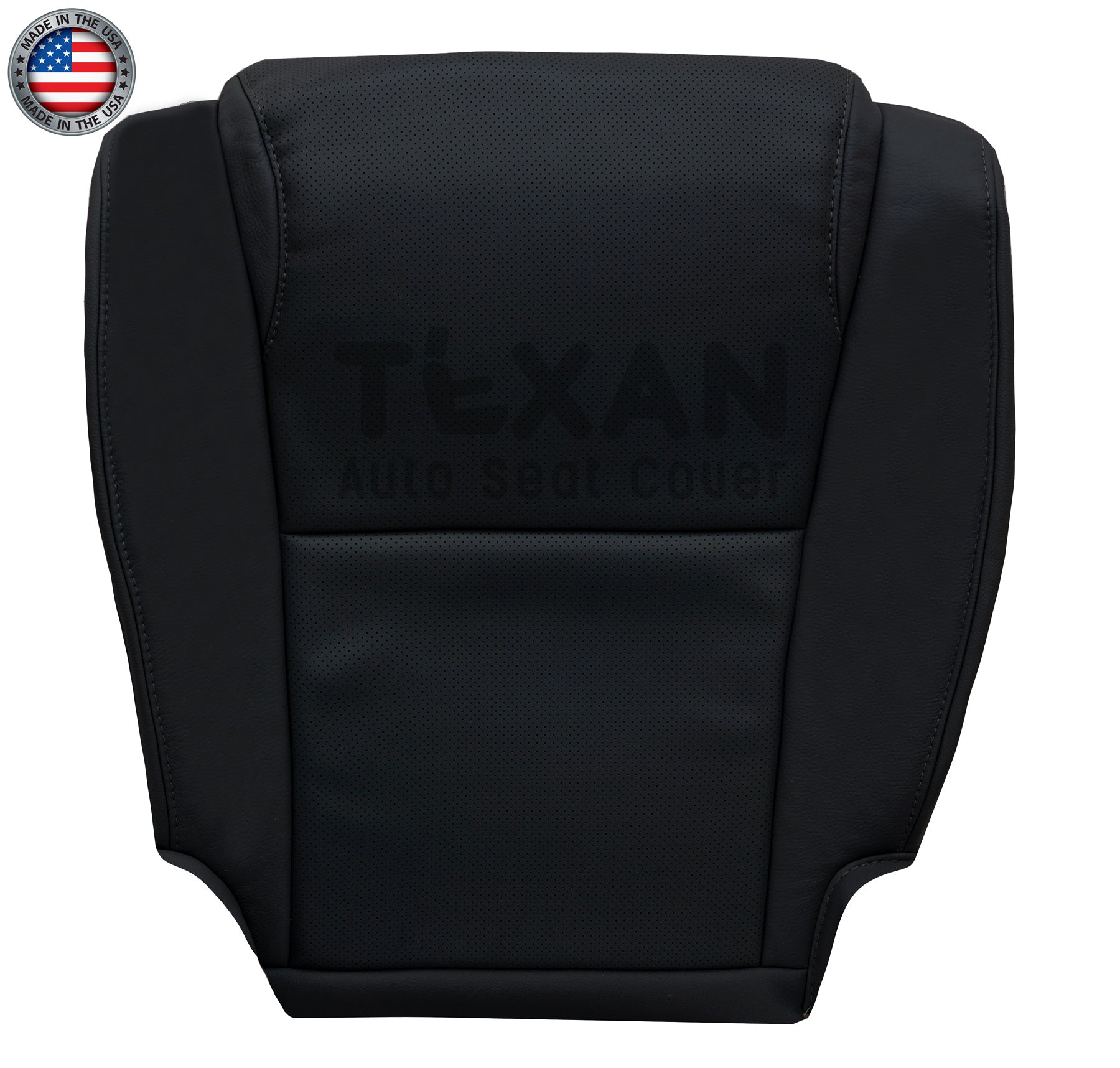 Black replacement bottom seat cover for 2010–2013 Toyota Tundra Platinum Crew Cab – OEM fit with perforated insert
