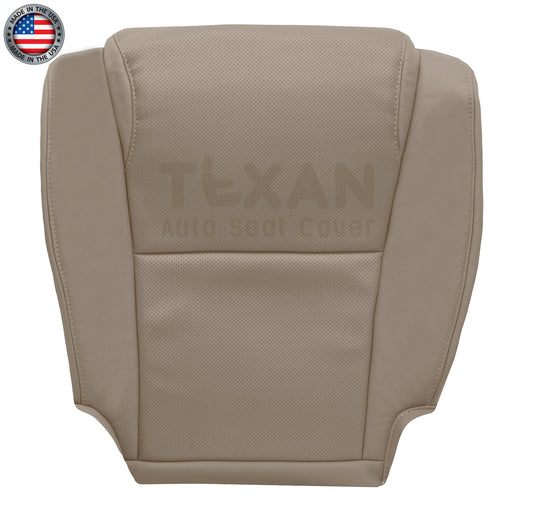 For 2007 to 2013 Toyota Tundra Passenger Side Perforated Leather Replacement Seat Cover Tan