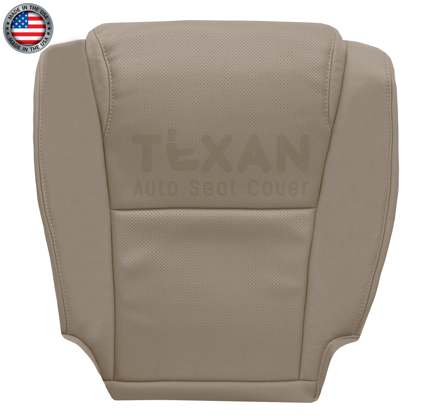 For 2007 to 2013 Toyota Sequoia Driver Side Leather Perforated Replacement Seat Cover Tan