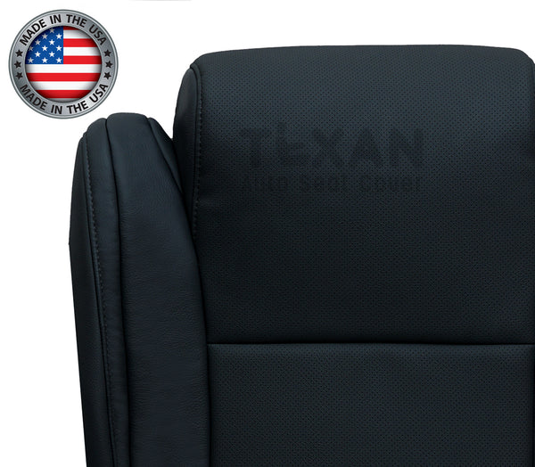 2010-2013 Toyota Tundra Platinum Driver Side Bottom Perforated Leather Replacement Seat Cover Black
