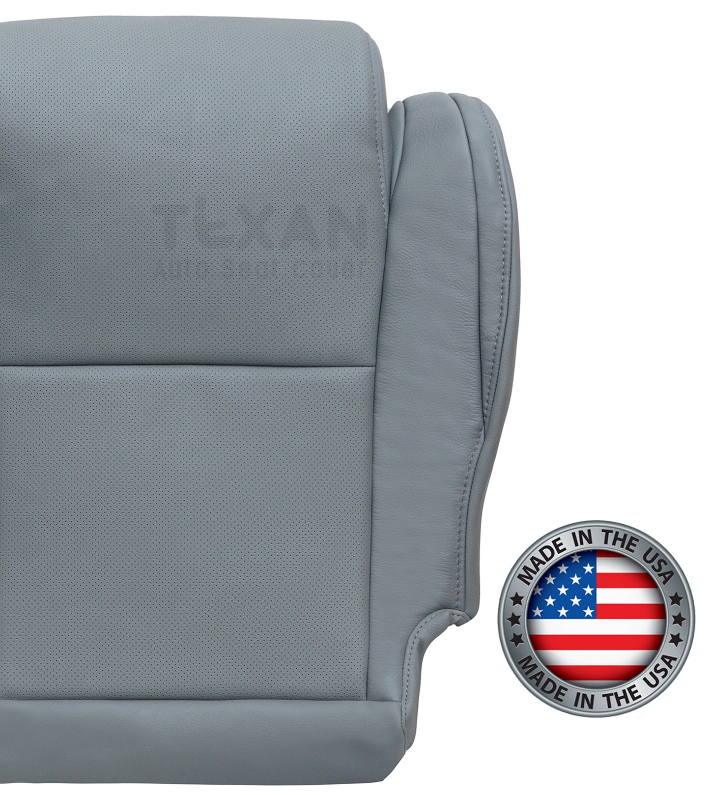 2007-2013 Toyota Sequoia Driver Bottom Perforated Synthetic Leather Replacement Seat Cover Gray