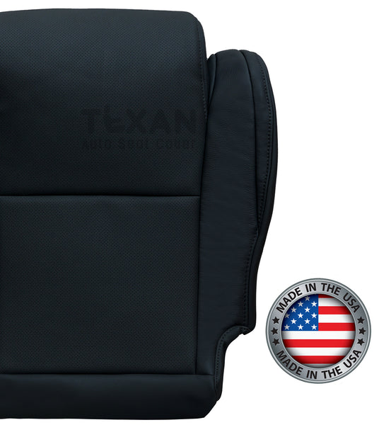 2010-2013 Toyota Tundra Platinum Driver Side Bottom Perforated Leather Replacement Seat Cover Black