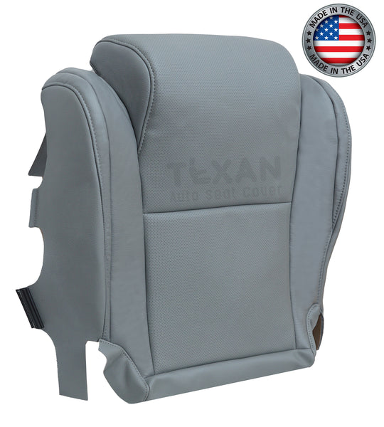 2007–2013 Toyota Tundra Platinum, Limited Driver Bottom Perforated Leather Seat Cover – Gray (Pattern with Extra Seam)