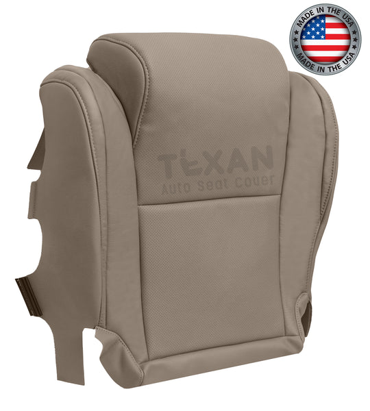 2007 to 2013 Toyota Sequoia Driver Bottom Perforated Leather Replacement Seat Cover Tan