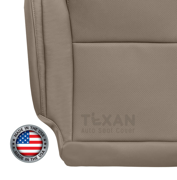 2007 to 2013 Toyota Sequoia Passenger Side Bottom Perforated Synthetic Leather Replacement Seat Cover Tan