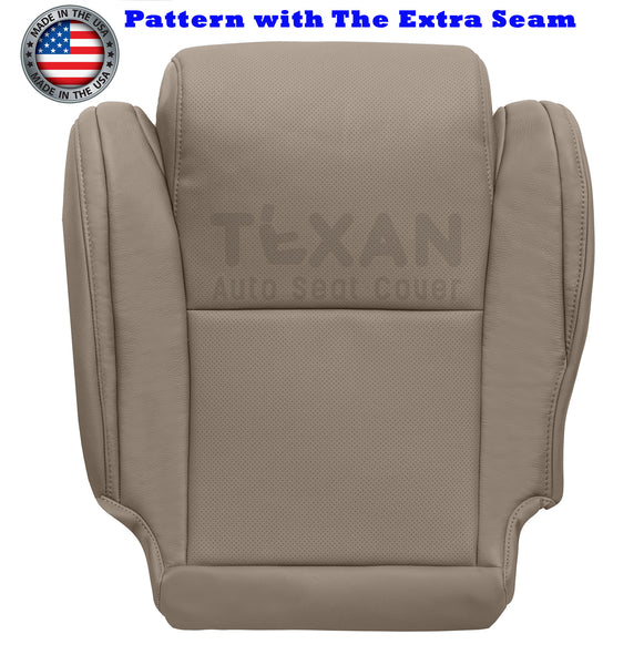 2007 to 2013 Toyota Sequoia Passenger Side Bottom Perforated Synthetic Leather Replacement Seat Cover Tan