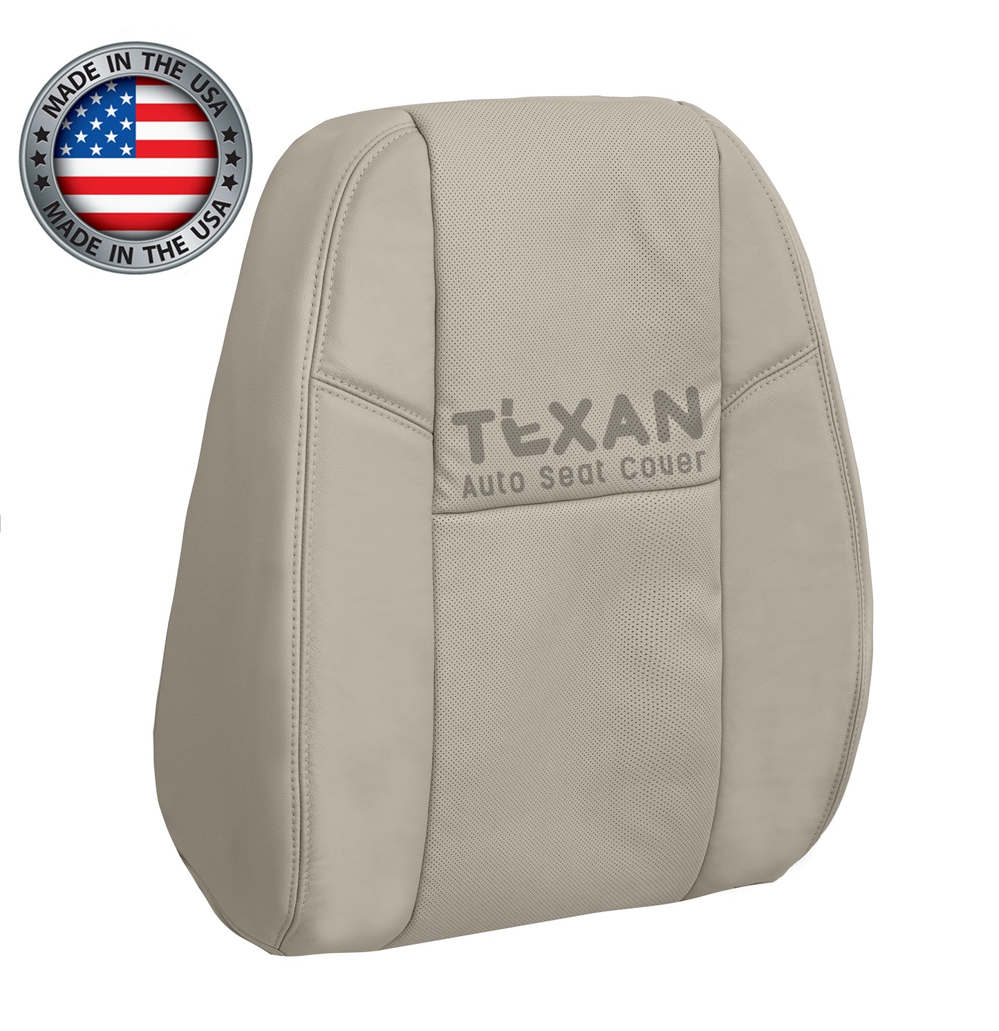 Passenger Side Lean Back Leather Seat Cover Tan Fits 2007, 2008 Cadillac Escalade ESV, EXT