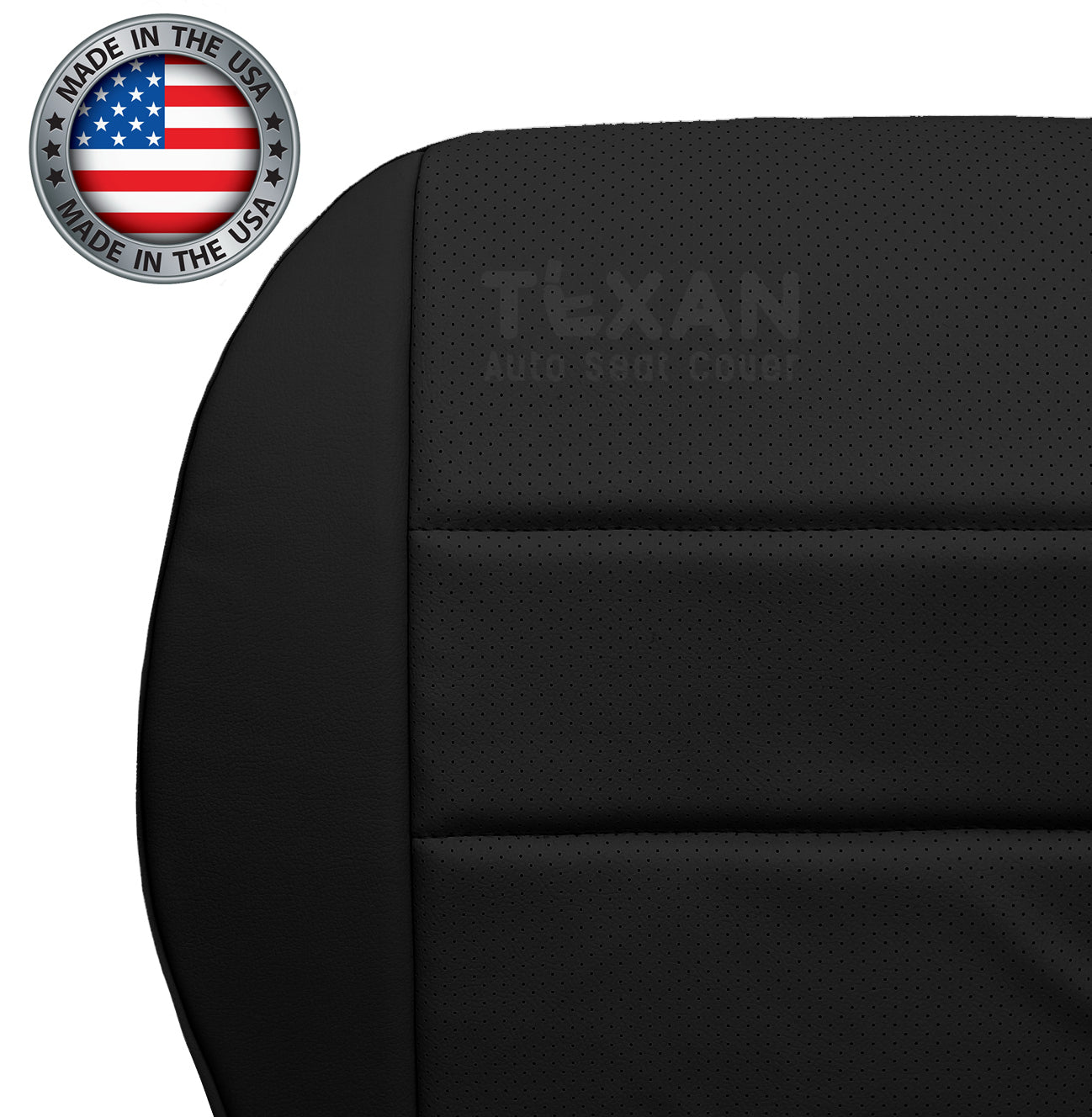 Fits 2008-2015 Mercedes-Benz GLK250 Passenger Side Bottom Black Perforated Leather Replacement Seat Cover