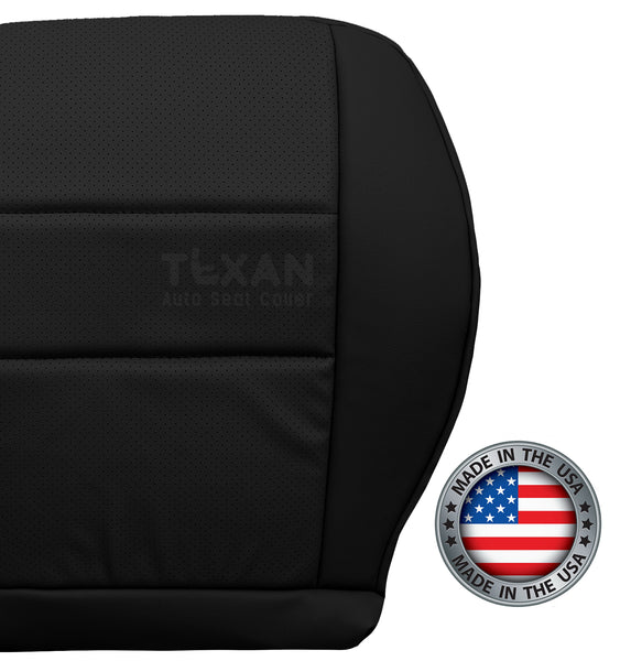 Fits 2008-2015 Mercedes-Benz GLK250 Passenger Side Bottom Black Perforated Synthetic Leather Replacement Seat Cover