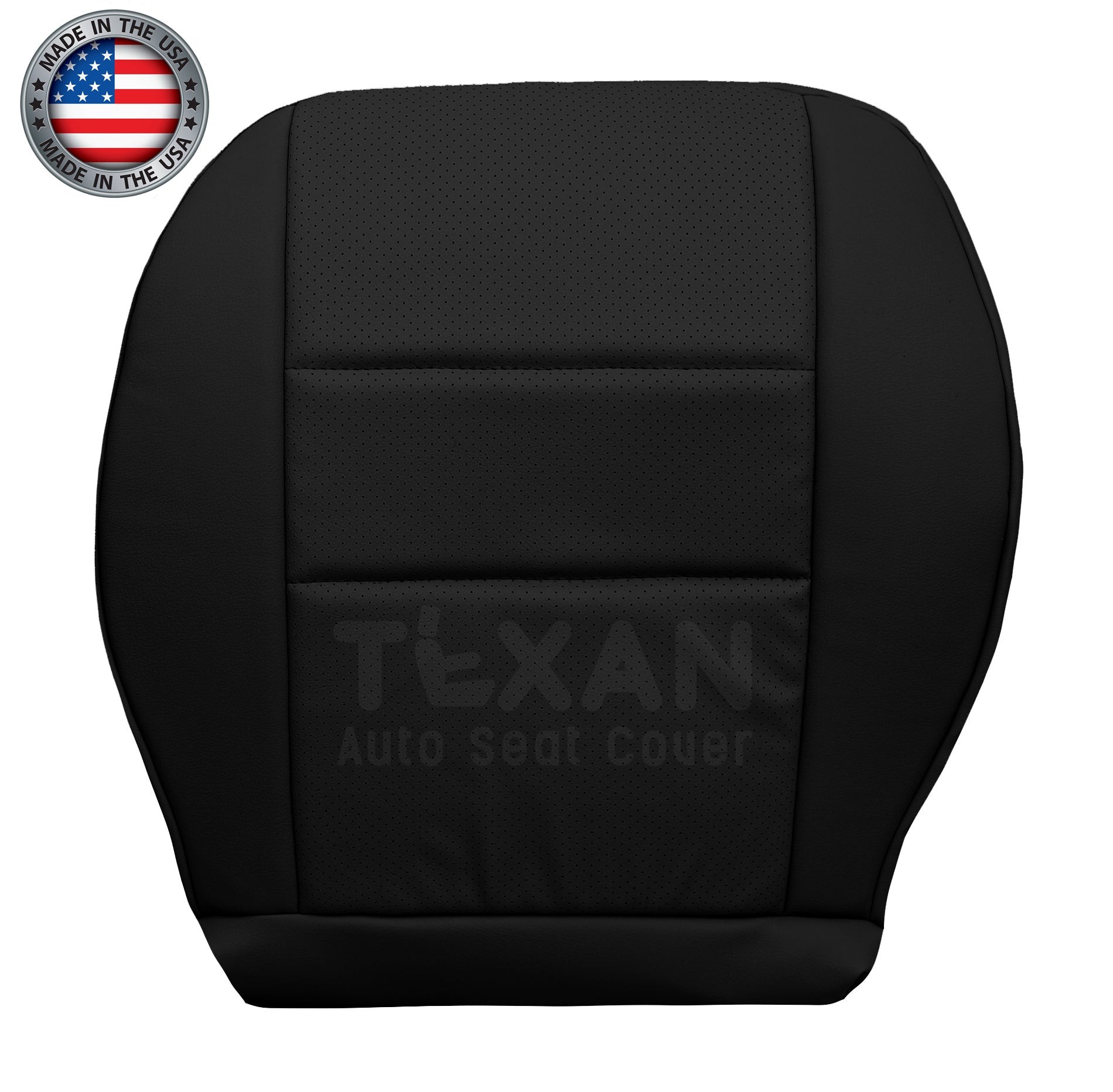 Fits 2008-2015 Mercedes-Benz GLK250 Passenger Side Bottom Black Perforated Synthetic Leather Replacement Seat Cover