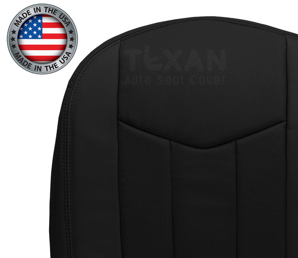 Fits 2004-2009 Cadillac XLR Convertible Driver Bottom PERFORATED Leather Replacement Seat Cover Black