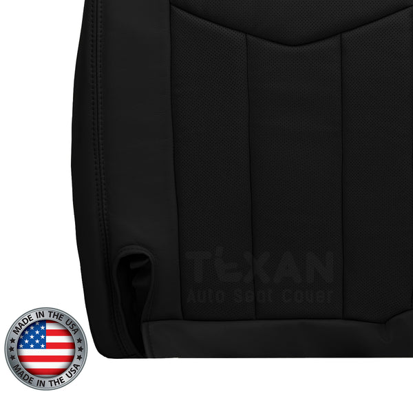 Fits 2004-2009 Cadillac XLR Convertible Driver Bottom PERFORATED Leather Replacement Seat Cover Black