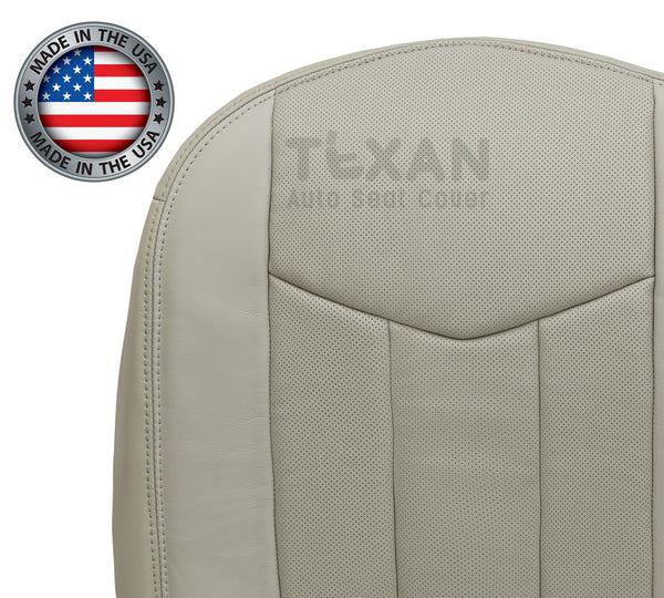 Fits 2004-2009 Cadillac XLR Convertible Driver Bottom PERFORATED Leather Replacement Seat Cover Shale