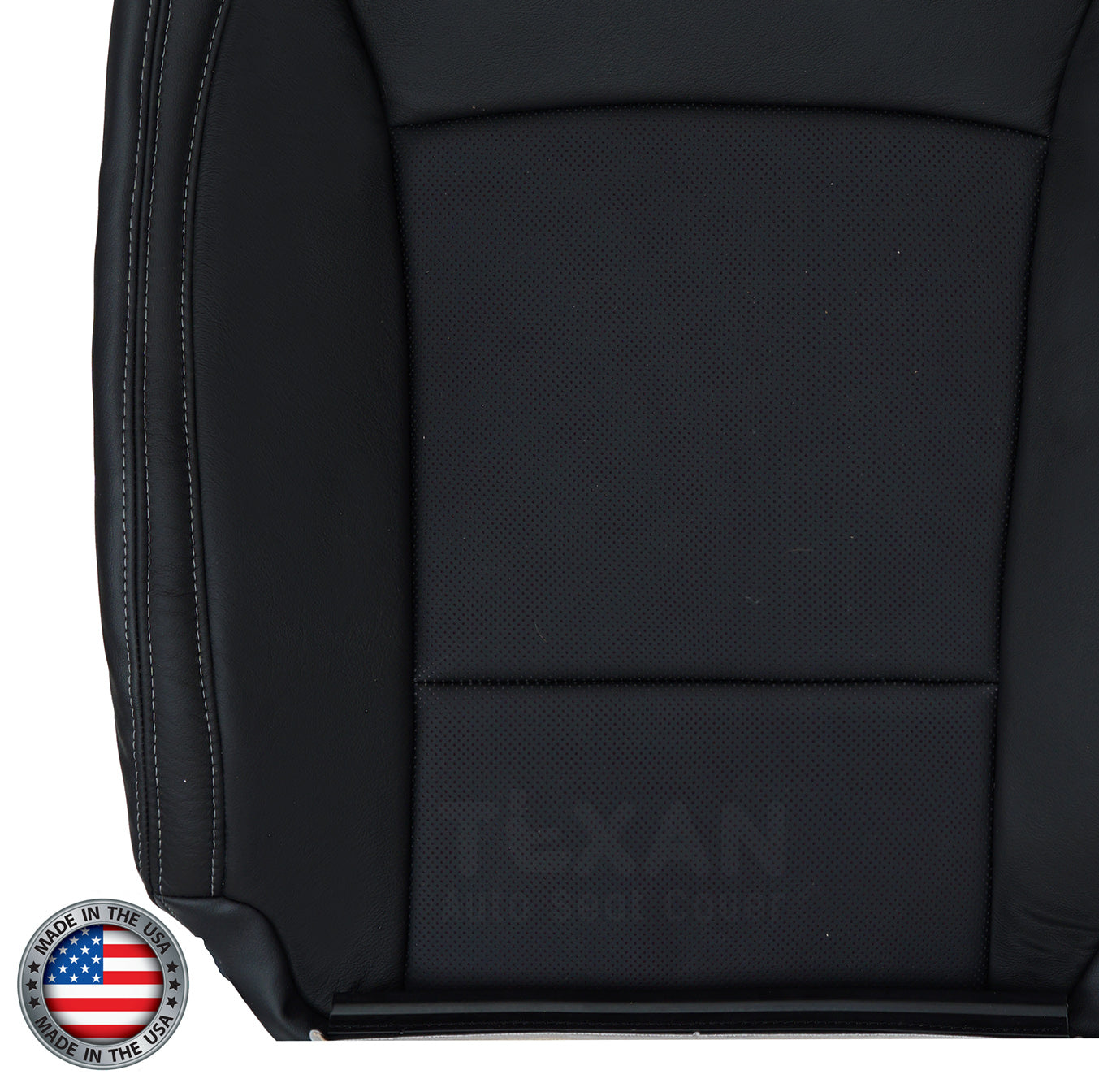 Compatible with 2015, 2016, 2017 Subaru Outback Driver Lean Back Perforated Synthetic Leather Replacement Seat Cover Black