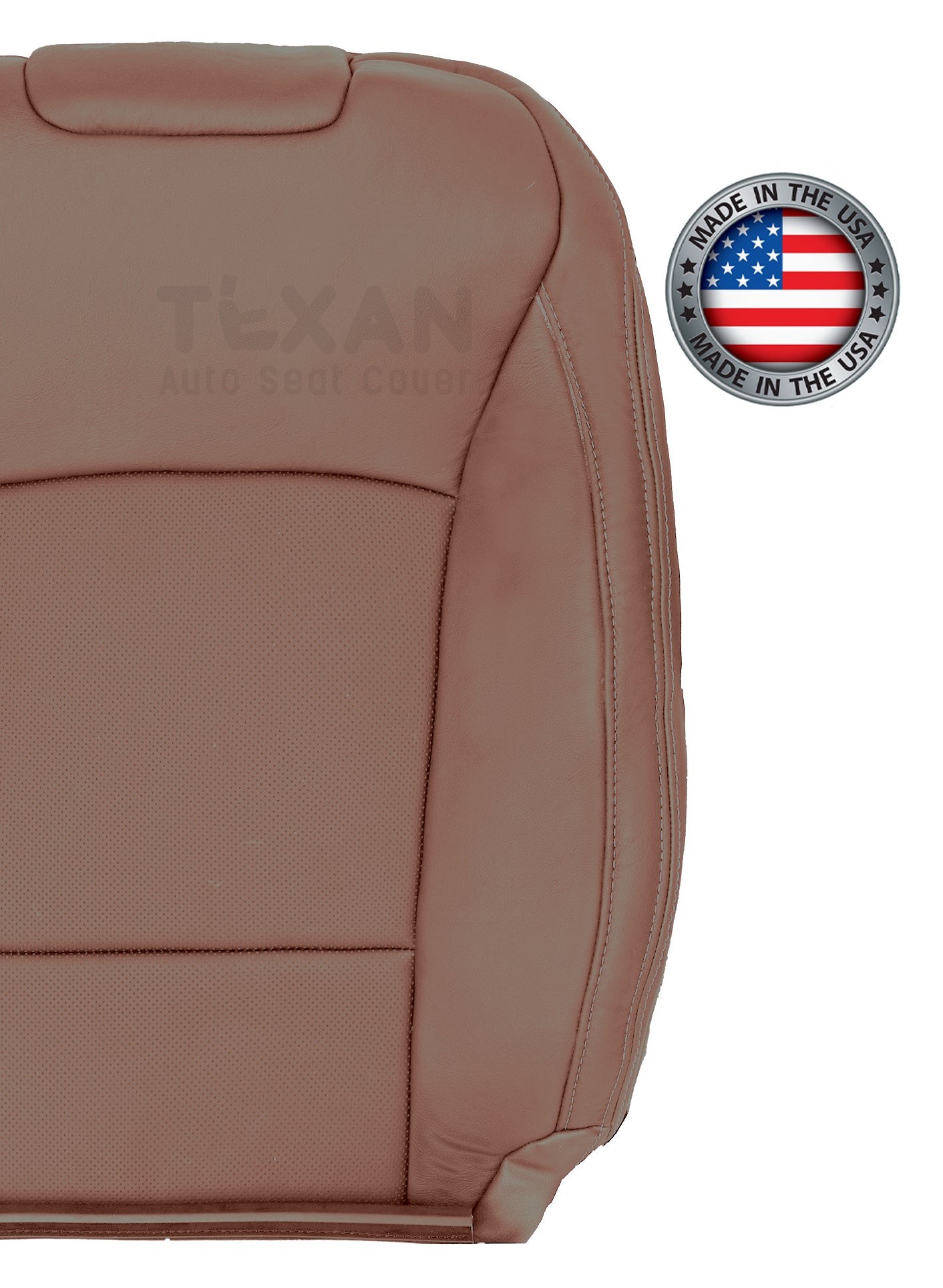 Compatible with 2015, 2016, 2017 Subaru Outback Driver Lean Back Perforated Synthetic Leather Replacement Seat Cover Brown