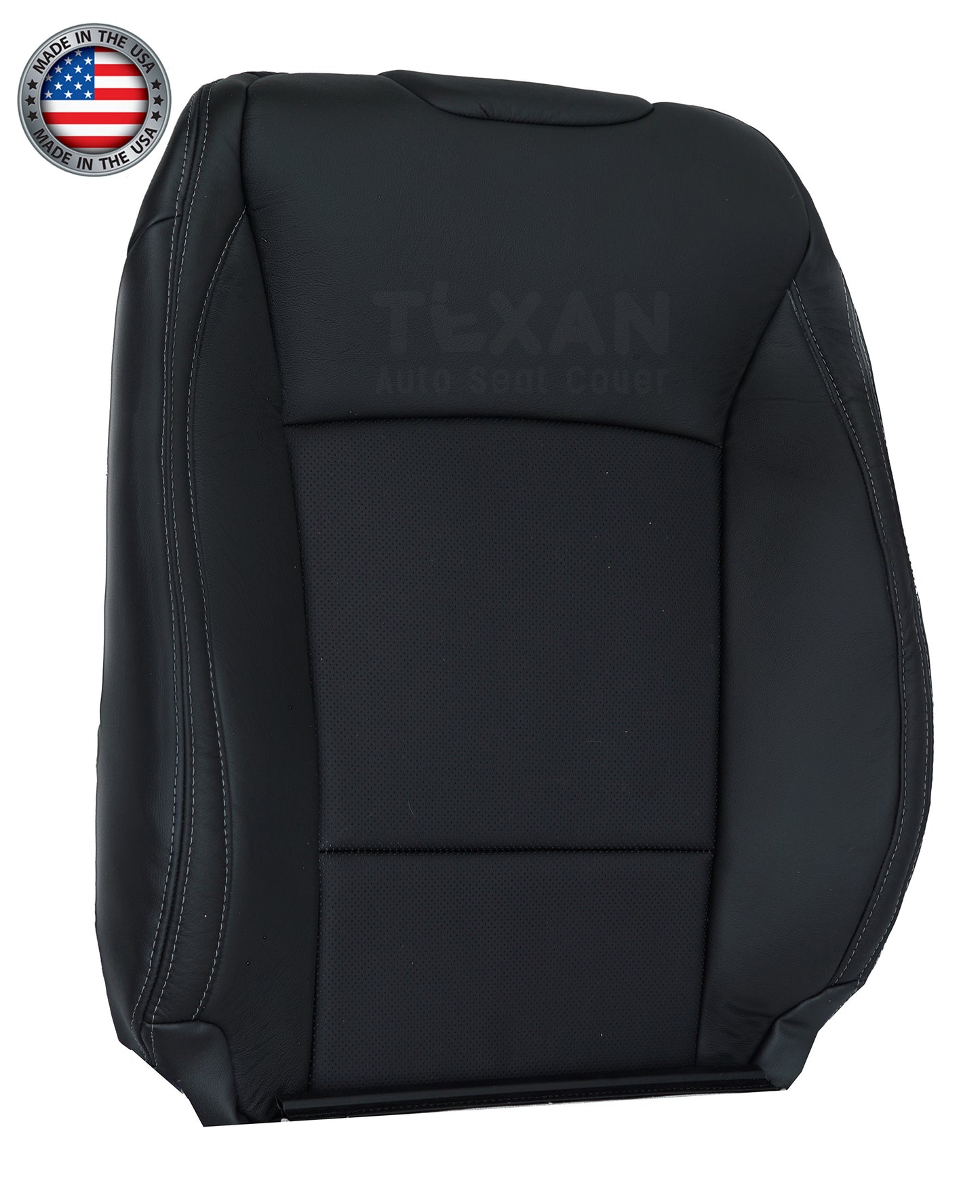 Compatible with 2015, 2016, 2017 Subaru Outback Driver Lean Back Perforated Synthetic Leather Replacement Seat Cover Black
