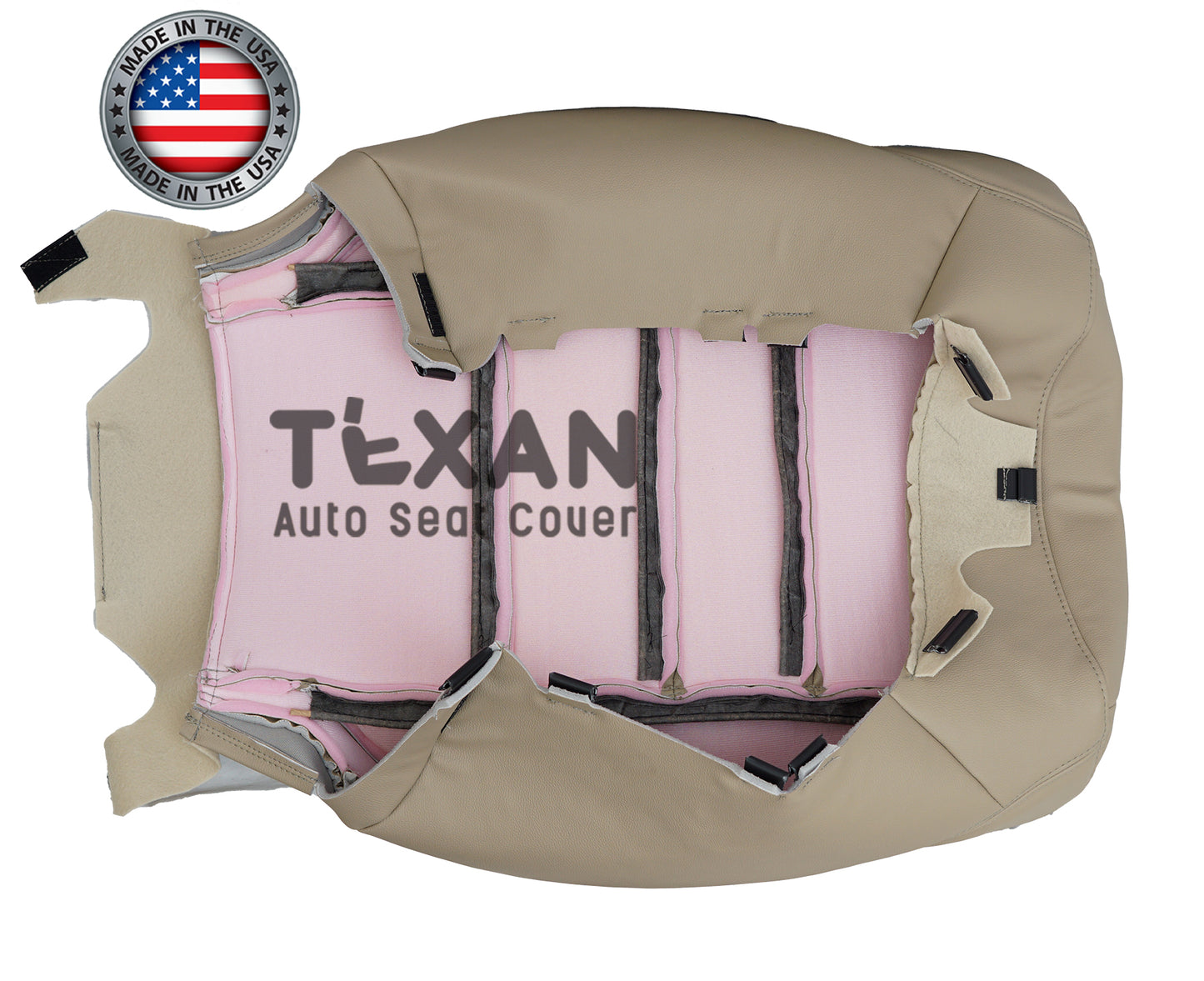 Fits 2008 2009 2010 2011 2012 Honda Accord Passenger Side Lean Back Leather Replacement Seat Cover Tan