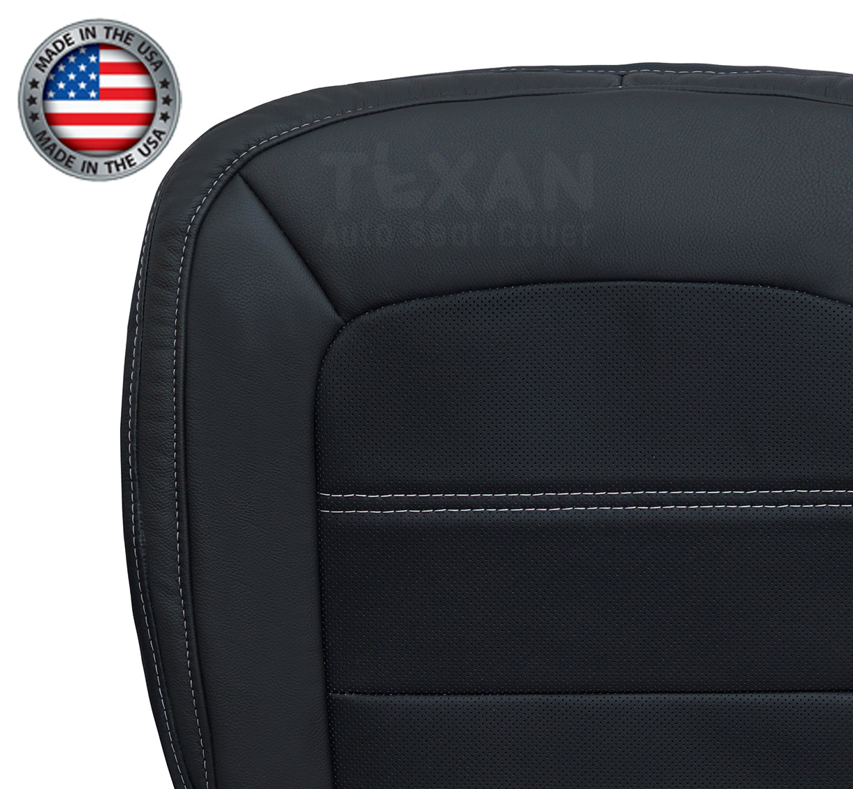 2015-2022 GMC Canyon Denali Passenger Bottom Synthetic Leather Replacement Seat Cover Black