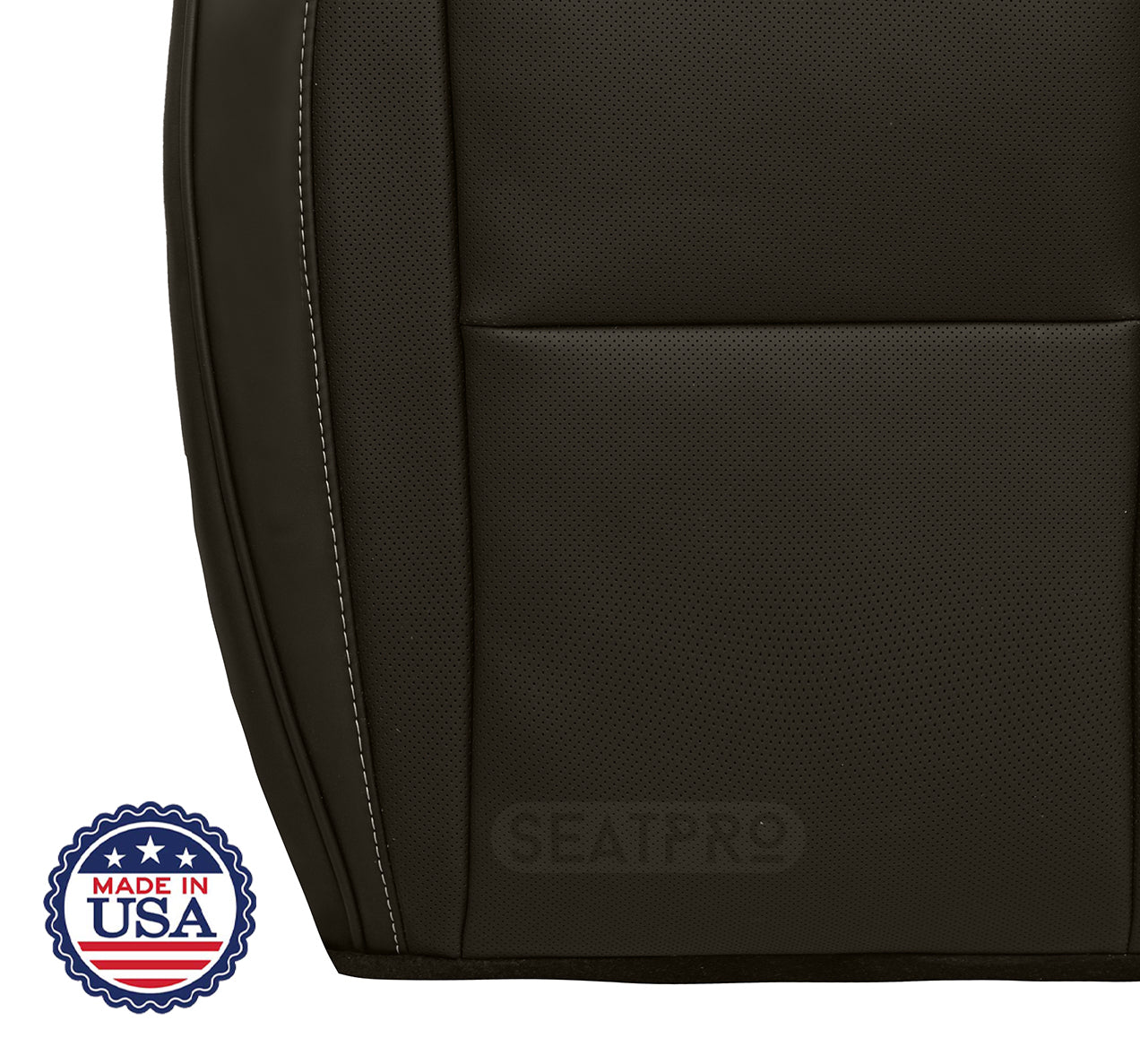 2009-2014 Cadillac Escalade Platinum Driver Bottom Synthetic Leather Seat Cover Brown