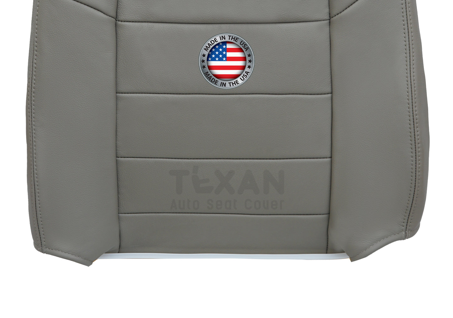 Fits 2008, 2009, 2010 Ford F250 F350 F450 F550 Lariat, XLT Passenger Lean Back Synthetic Leather Seat Cover Gray