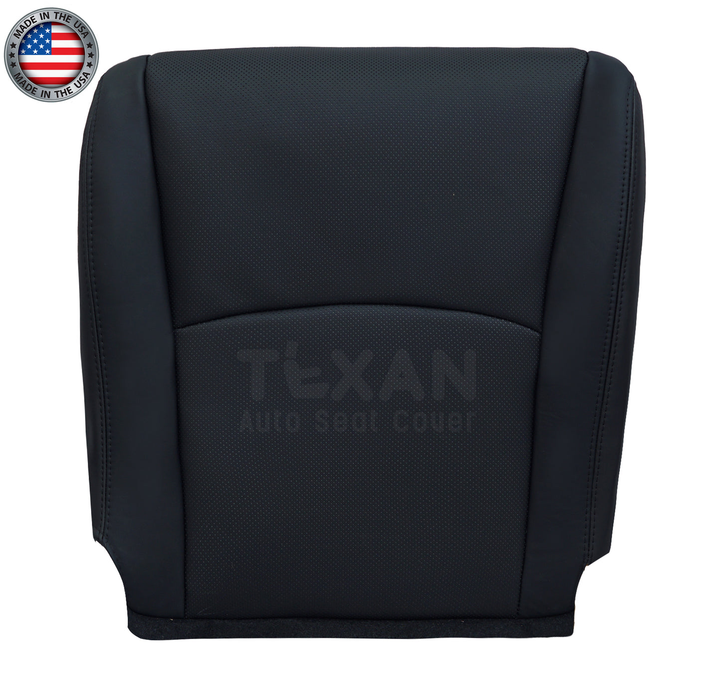 Fits 2008-2013 Toyota Highlander Limited Driver Passenger Lean Back Black Perforated Synthetic Leather