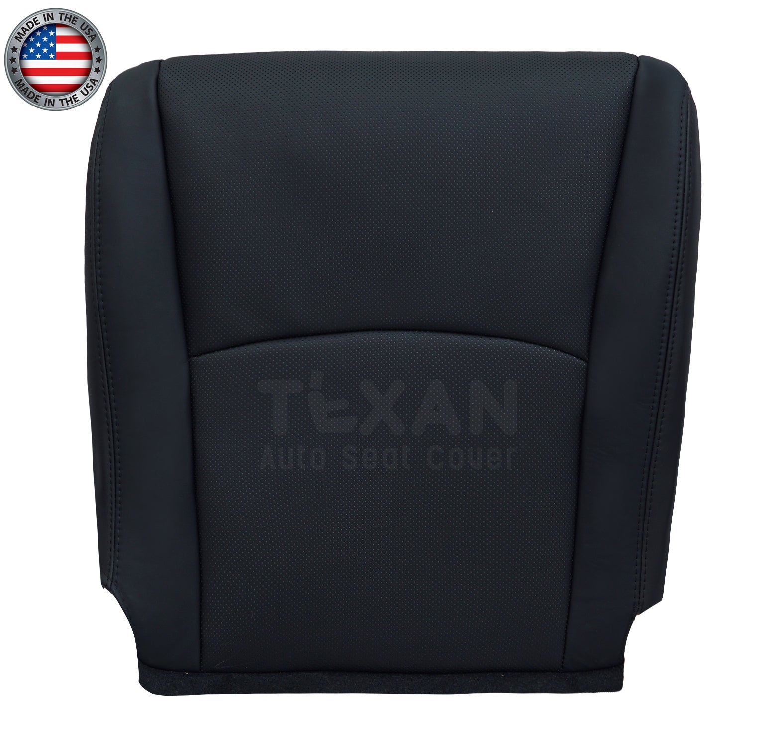 Fits 2008-2013 Toyota Highlander Limited Driver Passenger Lean Back Black Perforated Synthetic Leather