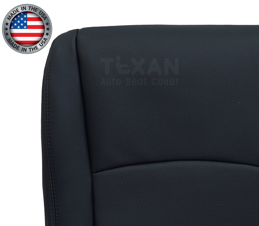 Fits 2008 2009 2010 2011 2012 2013 Toyota Highlander Limited Passenger Bottom Perforated Synthetic Leather Replacement Seat Cover Black