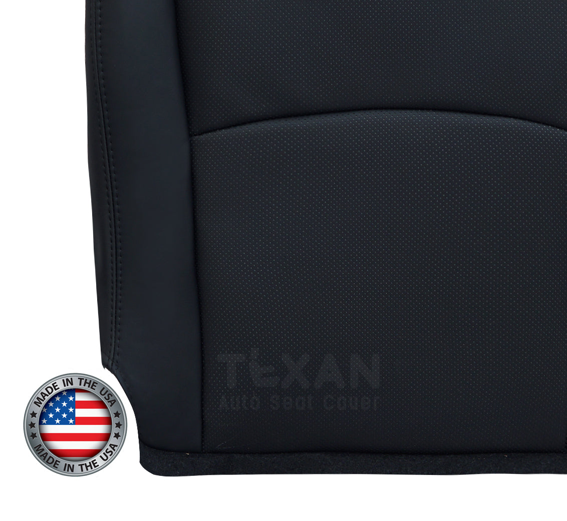 Fits 2008 2009 2010 2011 2012 2013 Toyota Highlander Limited Passenger Bottom Perforated Synthetic Leather Replacement Seat Cover Black