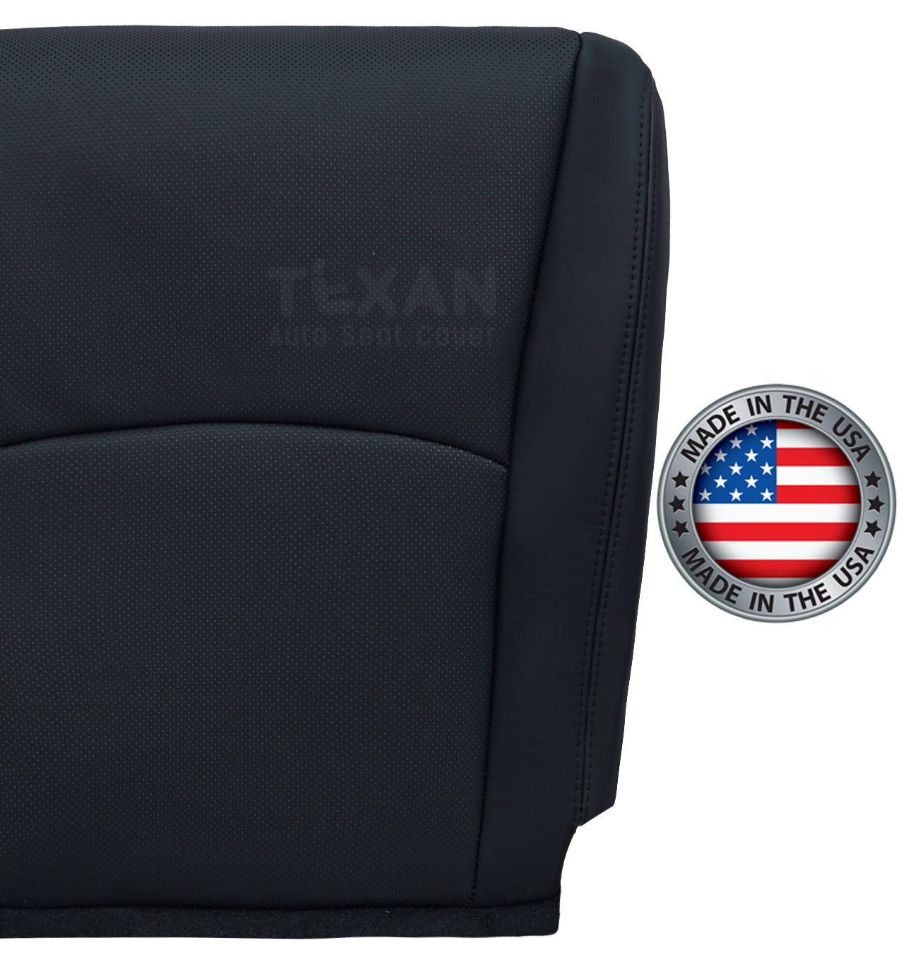 Fits 2008 2009 2010 2011 2012 2013 Toyota Highlander Limited Passenger Bottom Perforated Synthetic Leather Replacement Seat Cover Black