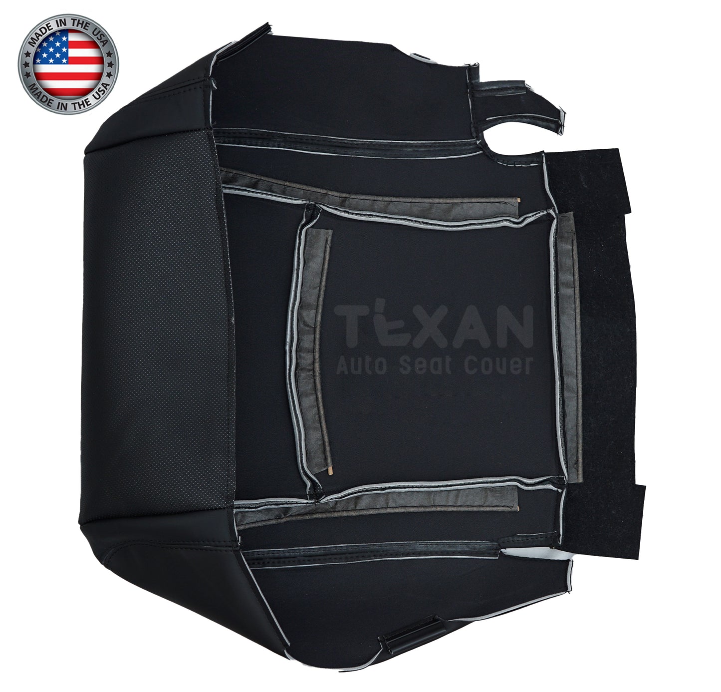 Fits 2008 2009 2010 2011 2012 2013 Toyota Highlander Limited Passenger Bottom Perforated Synthetic Leather Replacement Seat Cover Black