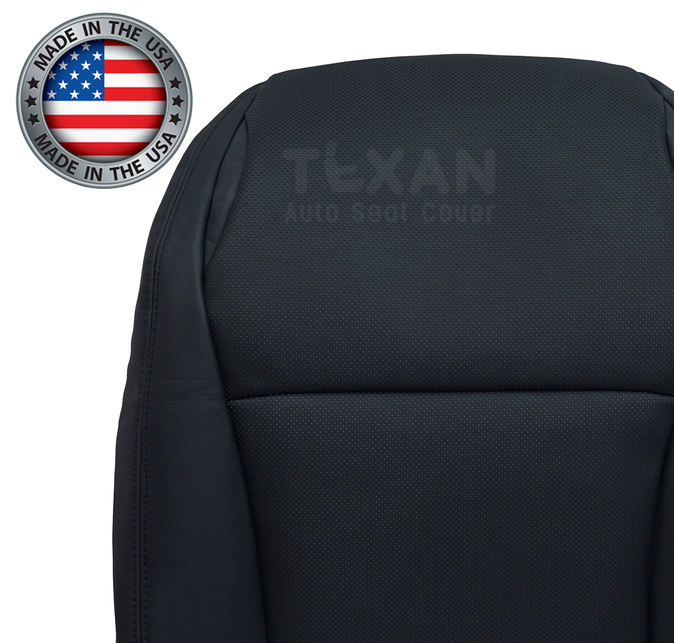 Fits 2008 2009 2010 2011 2012 2013 Toyota Highlander Limited Driver Lean Back Perforated Leather Replacement Seat Cover Black