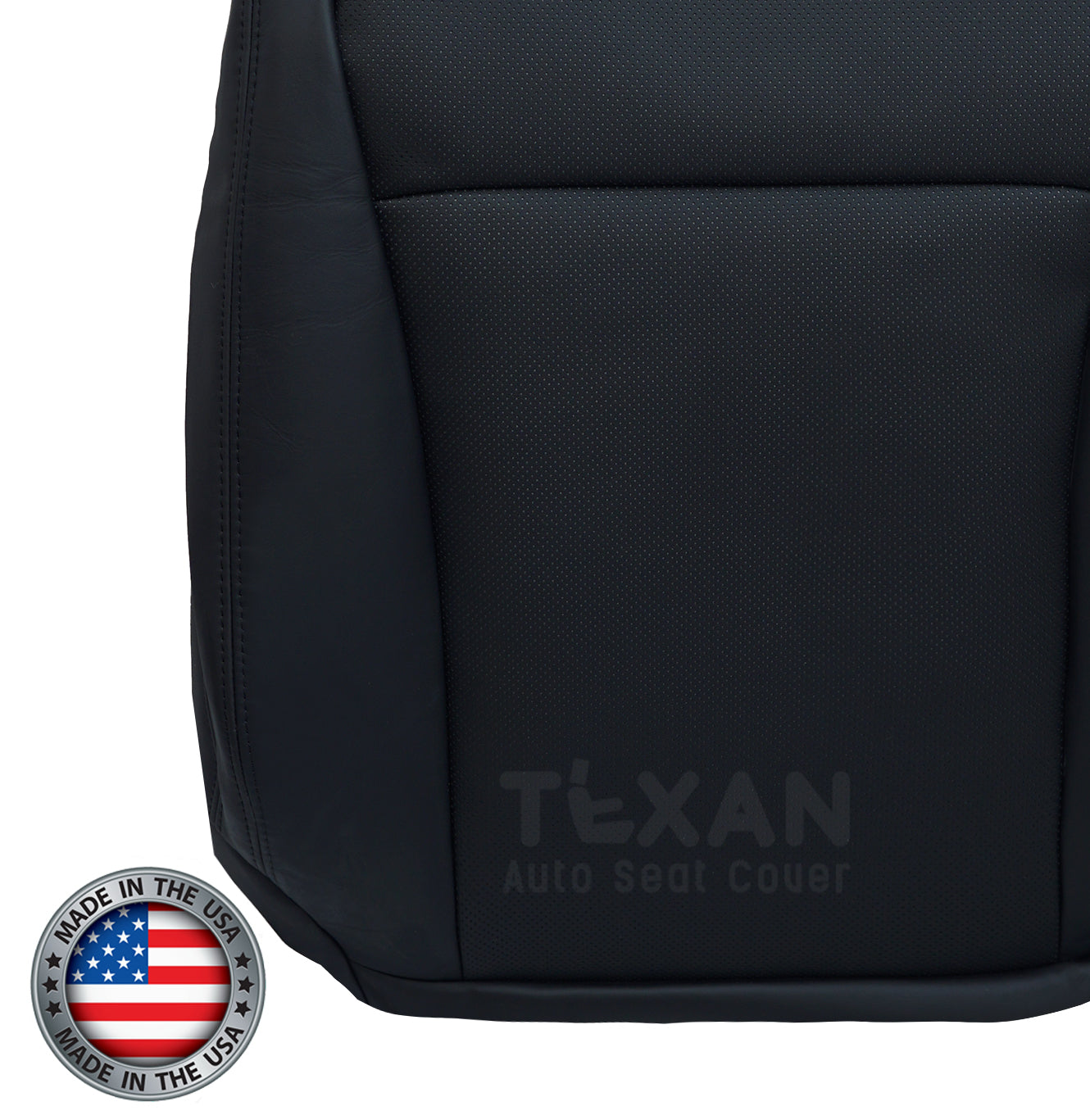 Fits 2008 2009 2010 2011 2012 2013 Toyota Highlander Limited Driver Lean Back Perforated Leather Replacement Seat Cover Black