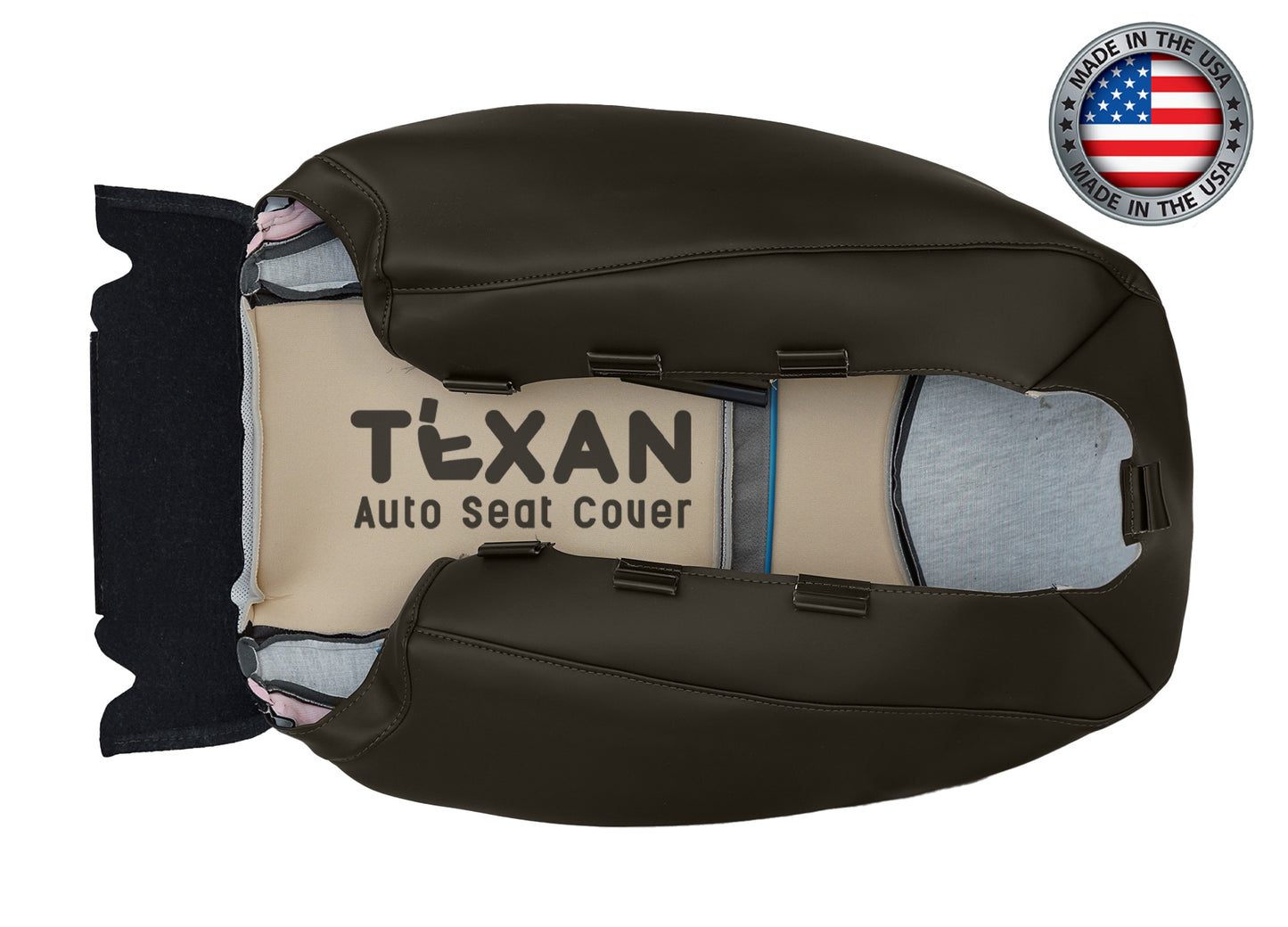 2008 2009 2010 2011 2012 2013 2014 Cadillac Escalade Platinum Driver Lean Back Leather Seat Cover Brown