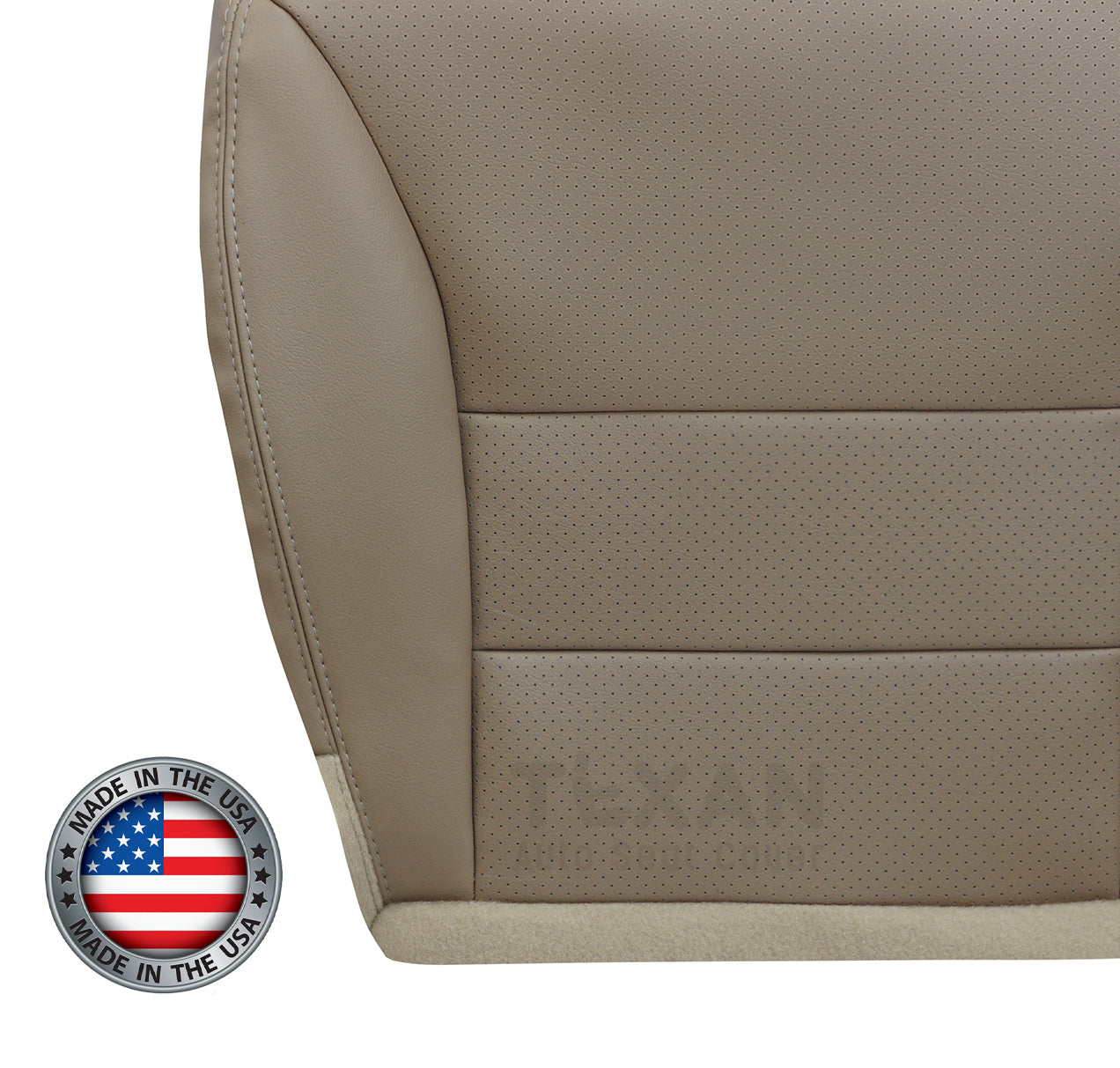 Fits 2005, 2006, 2007 Honda CRV Driver Side Bottom Leather Perforated Replacement Seat Cover Tan
