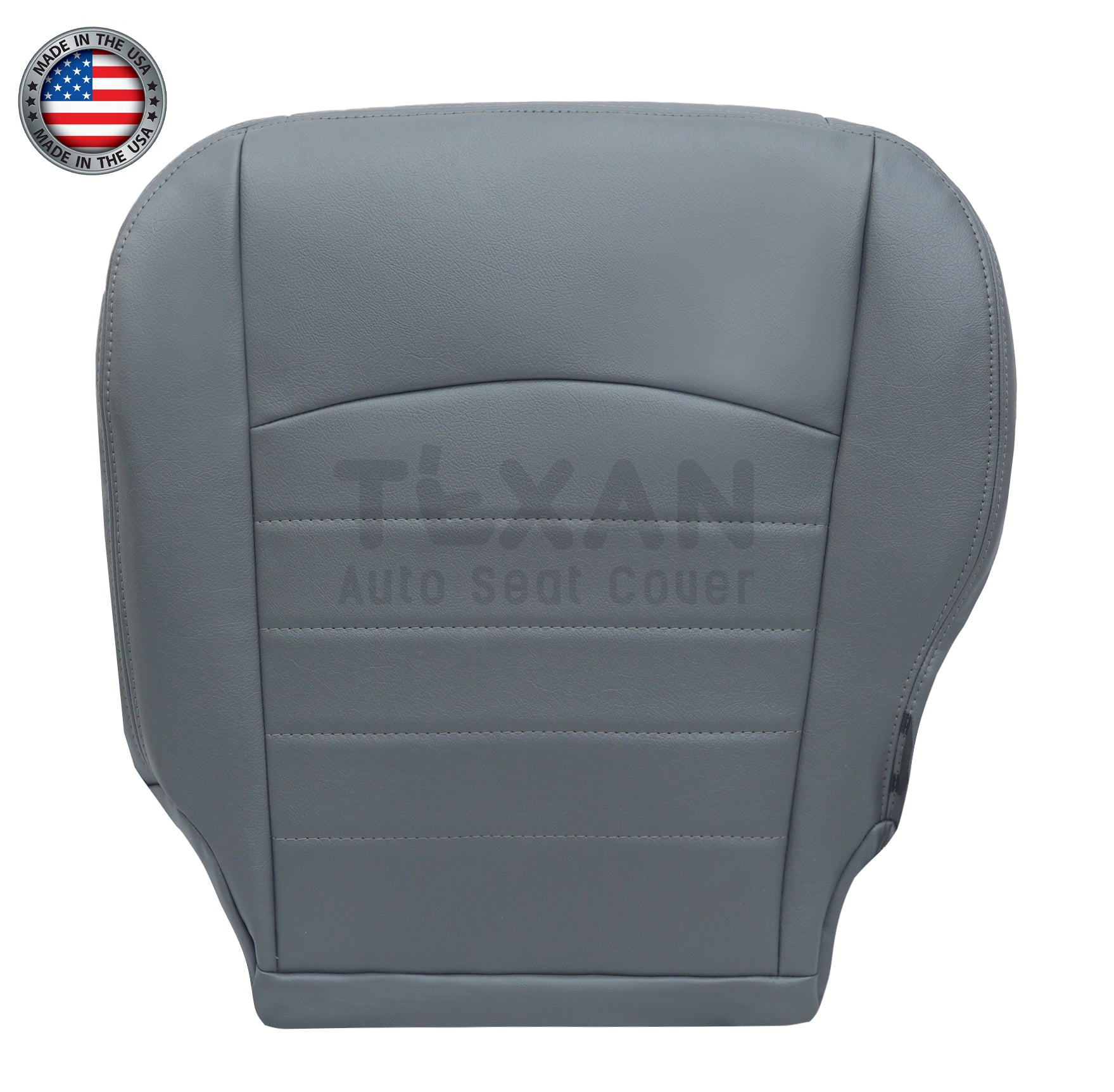 2013-2018 dodge ram w/t front bottom replacement seat cover gray synthetic leather