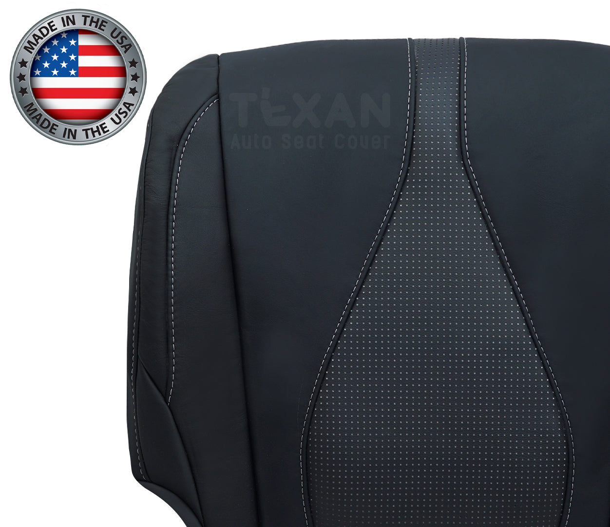 2019-2025 Acura RDX Passenger Side Bottom Perforated Synthetic Leather Seat Cover Black